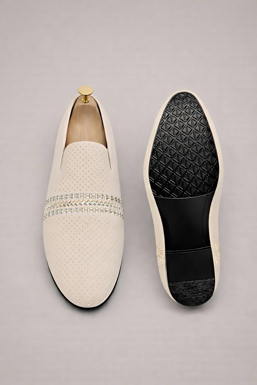 Classense Champagne Crystal Loafers - Image 5